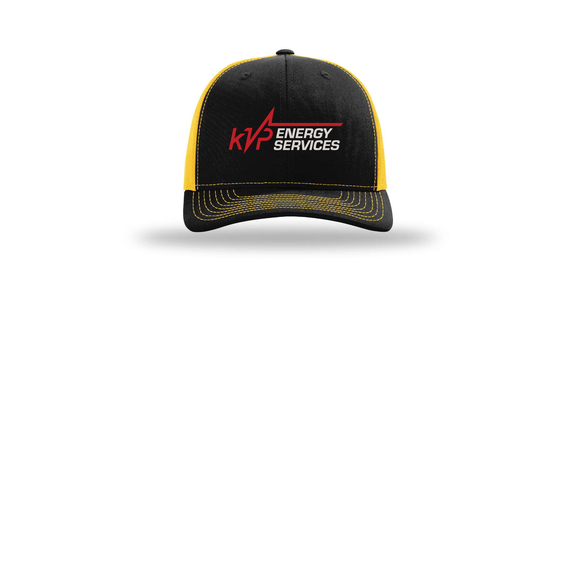 kvpenergy-richardson-trucker-cap-embroidery-capfront-R112-blackgold-flat-front