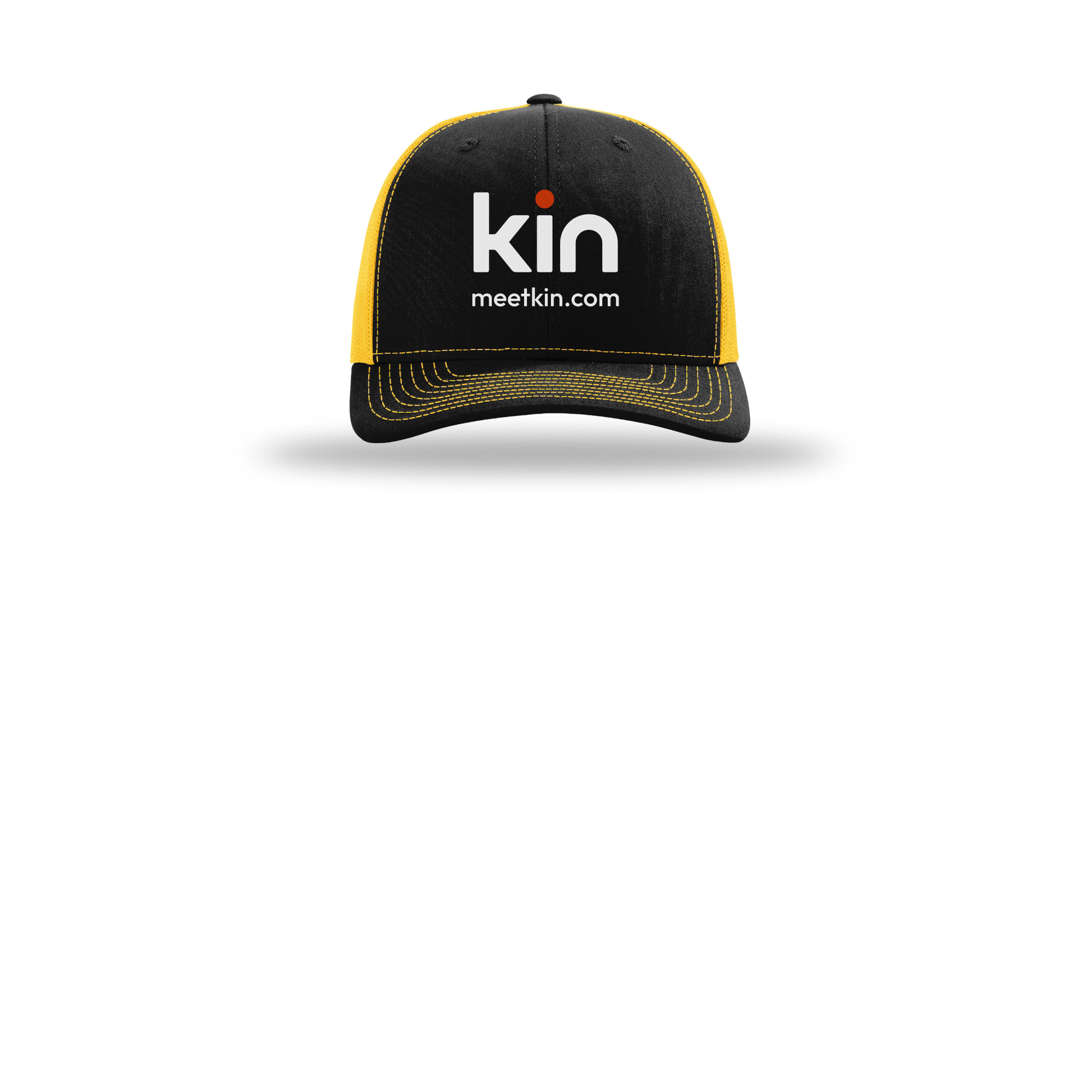 kin-richardson-trucker-cap-embroidery-capfront-R112-blackgold-flat-front