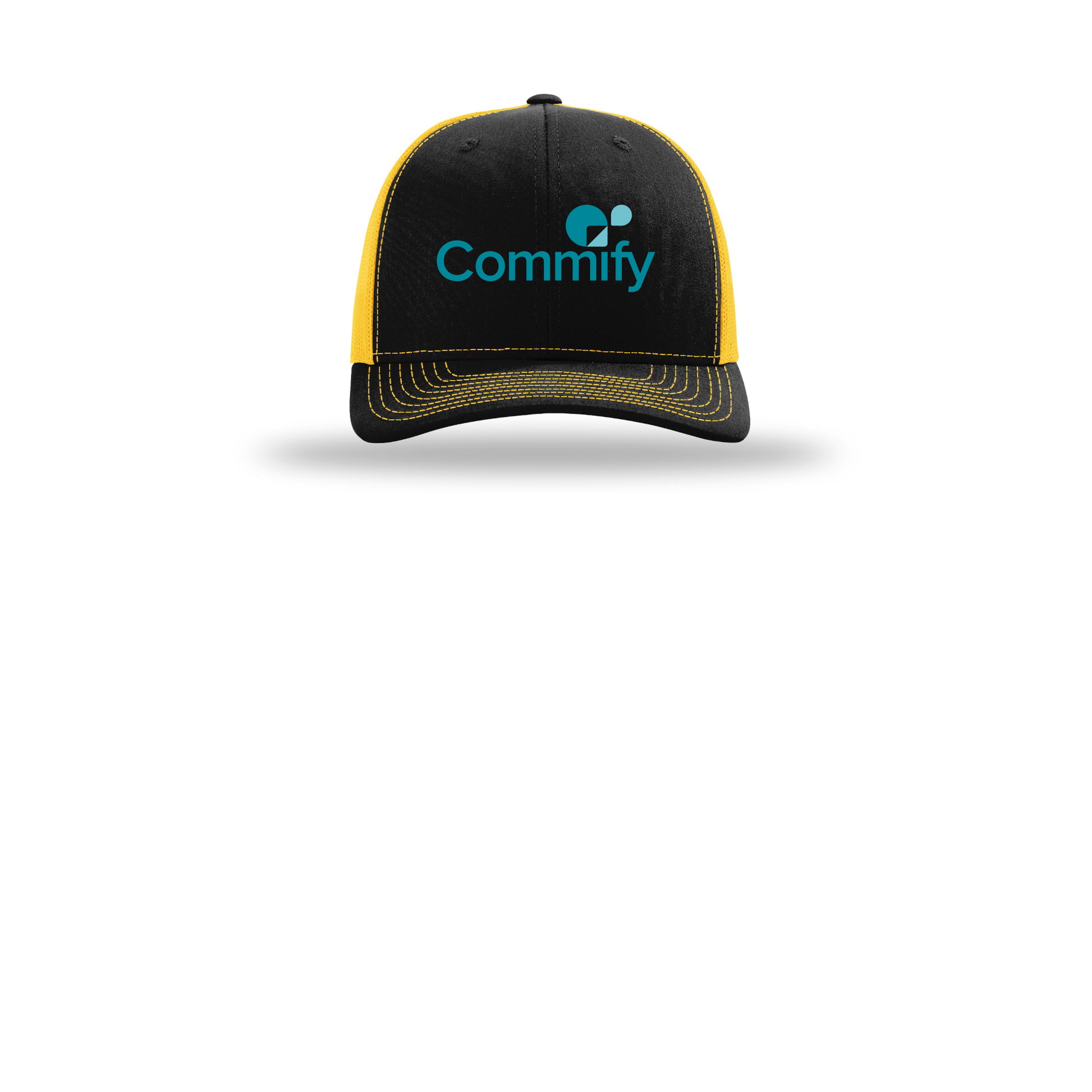 commify-richardson-trucker-cap-embroidery-capfront-R112-blackgold-flat-front