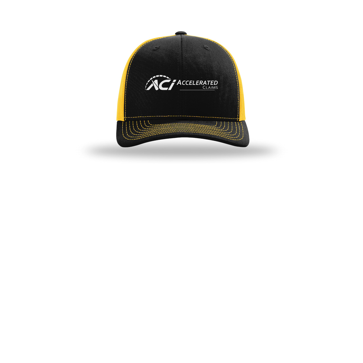 accelclaims-richardson-trucker-cap-embroidery-capfront-R112-blackgold-flat-front