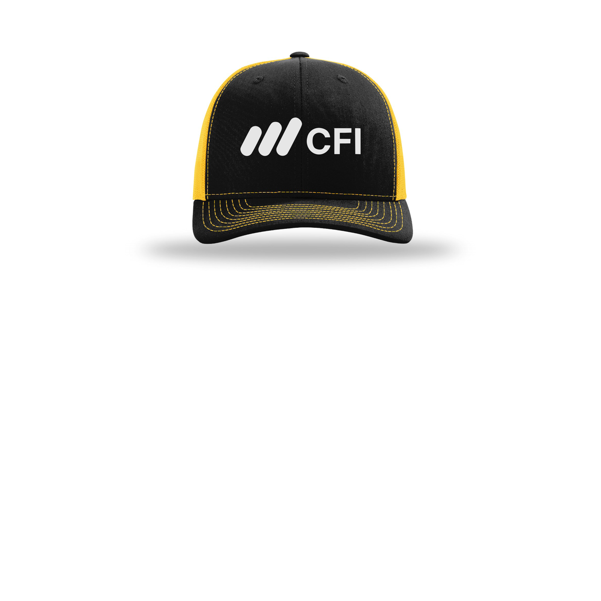 corporatefinanceinstitute-richardson-trucker-cap-embroidery-capfront-R112-blackgold-flat-front