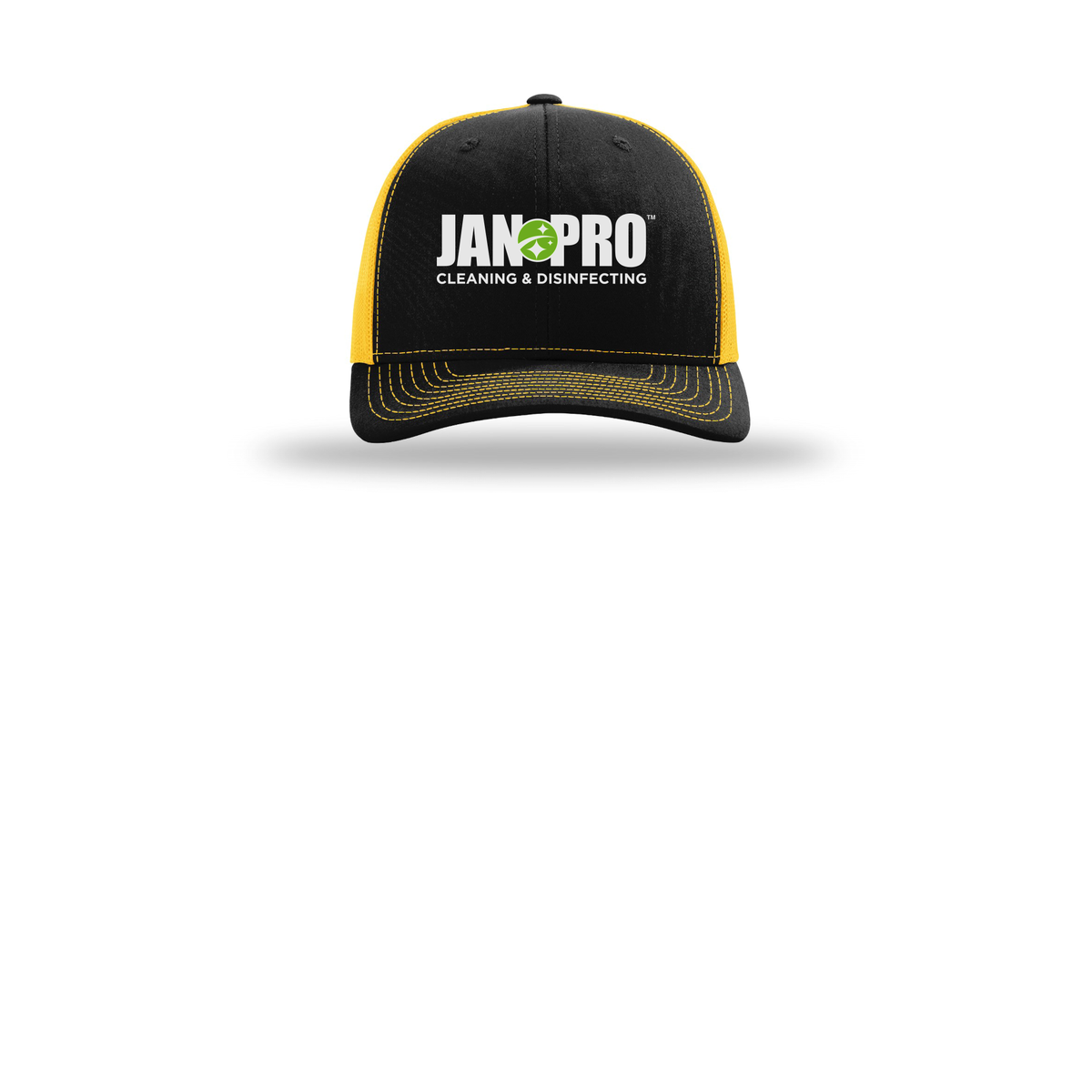 jan-pro-richardson-trucker-cap-embroidery-capfront-R112-blackgold-flat-front
