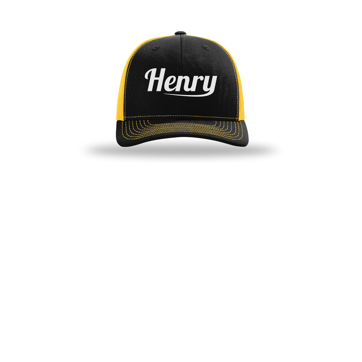 henrymeds-richardson-trucker-cap-embroidery-capfront-R112-blackgold-flat-front