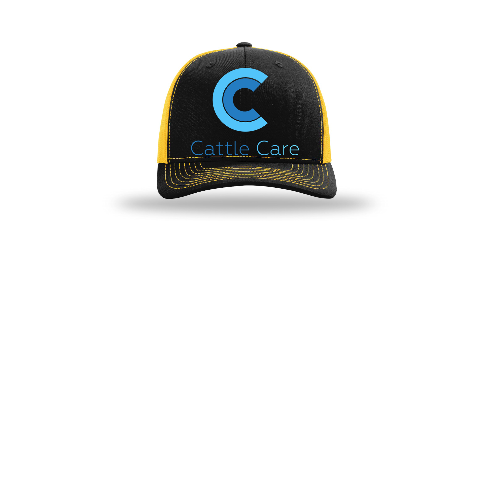 cattle-care-richardson-trucker-cap-embroidery-capfront-R112-blackgold-flat-front