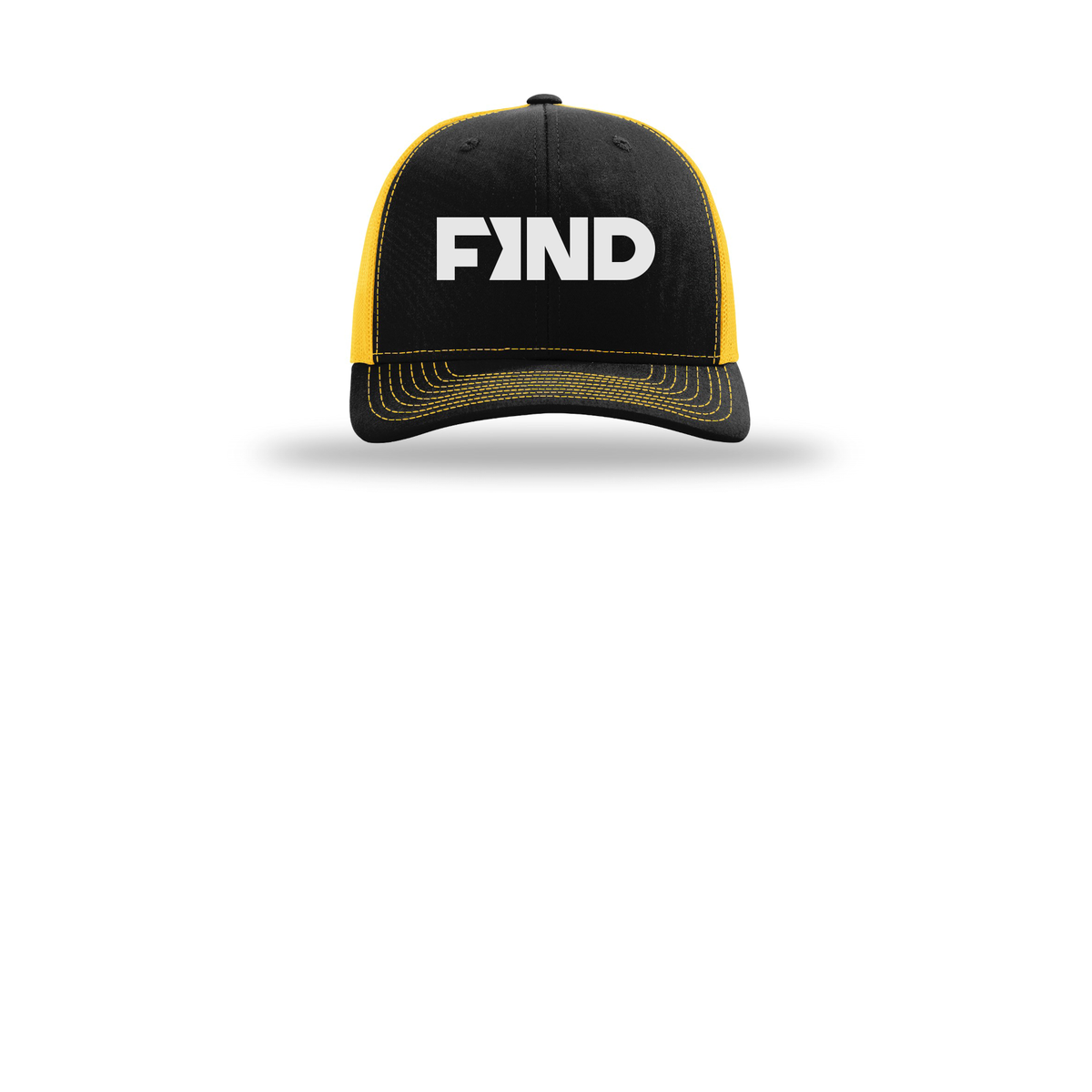 findrealestate-richardson-trucker-cap-embroidery-capfront-R112-blackgold-flat-front