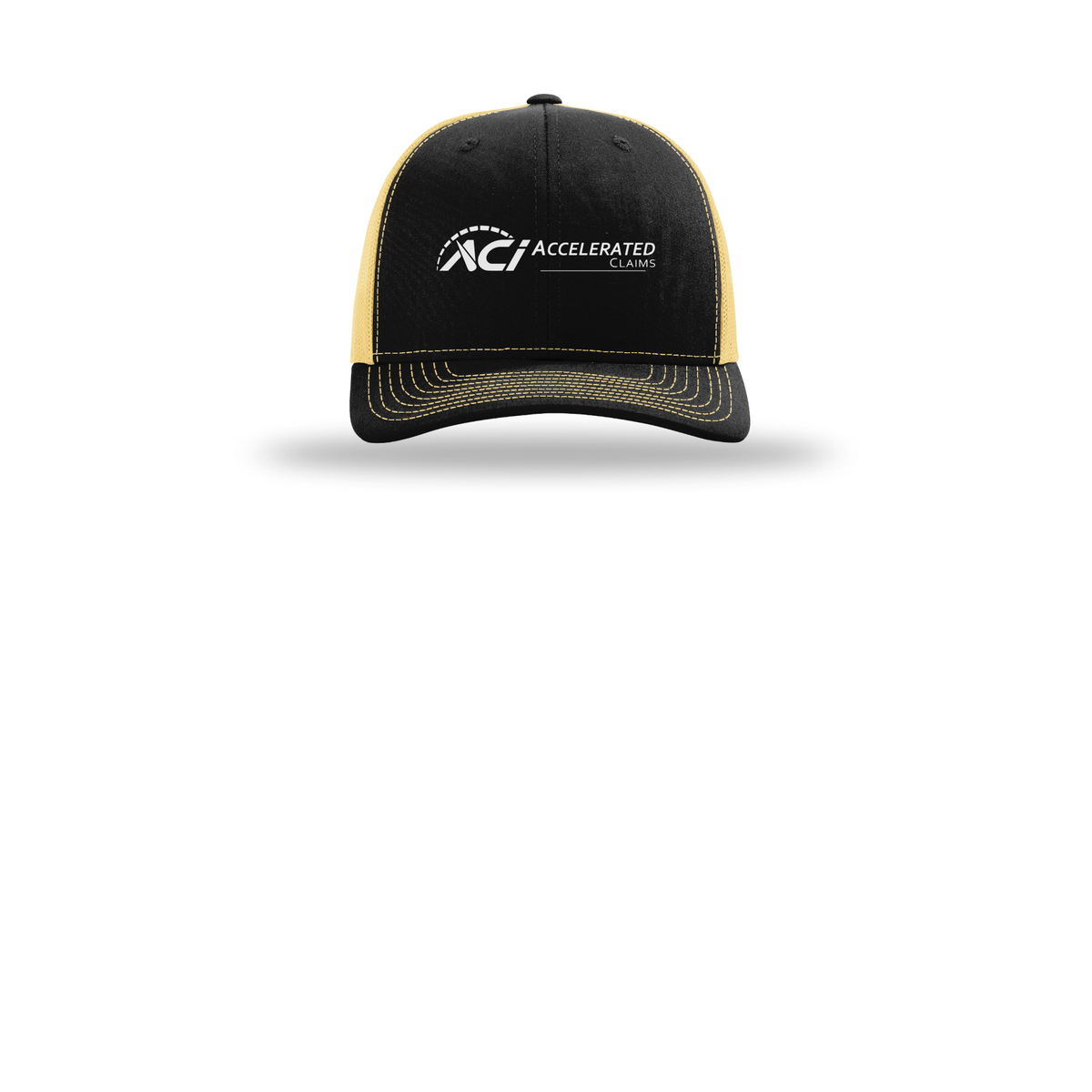 accelclaims-richardson-trucker-cap-embroidery-capfront-R112-blackvegasgold-flat-front
