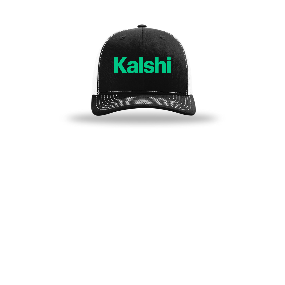 kalshi-richardson-trucker-cap-embroidery-capfront-R112-blackwhite-flat-front