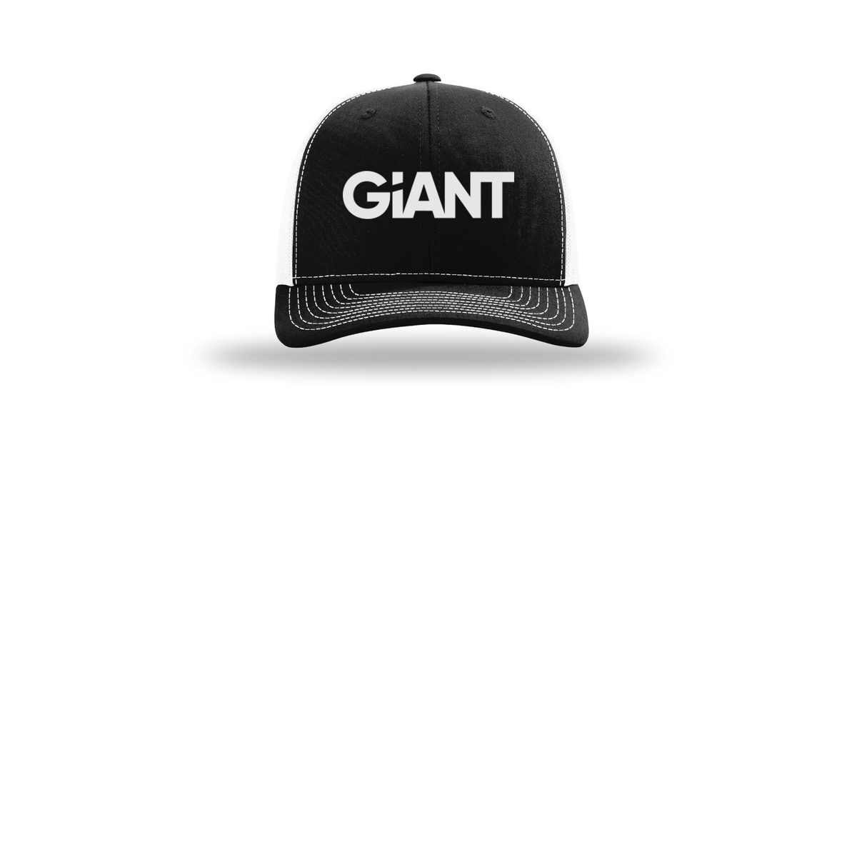 giantworldwide-richardson-trucker-cap-embroidery-capfront-R112-blackwhite-flat-front