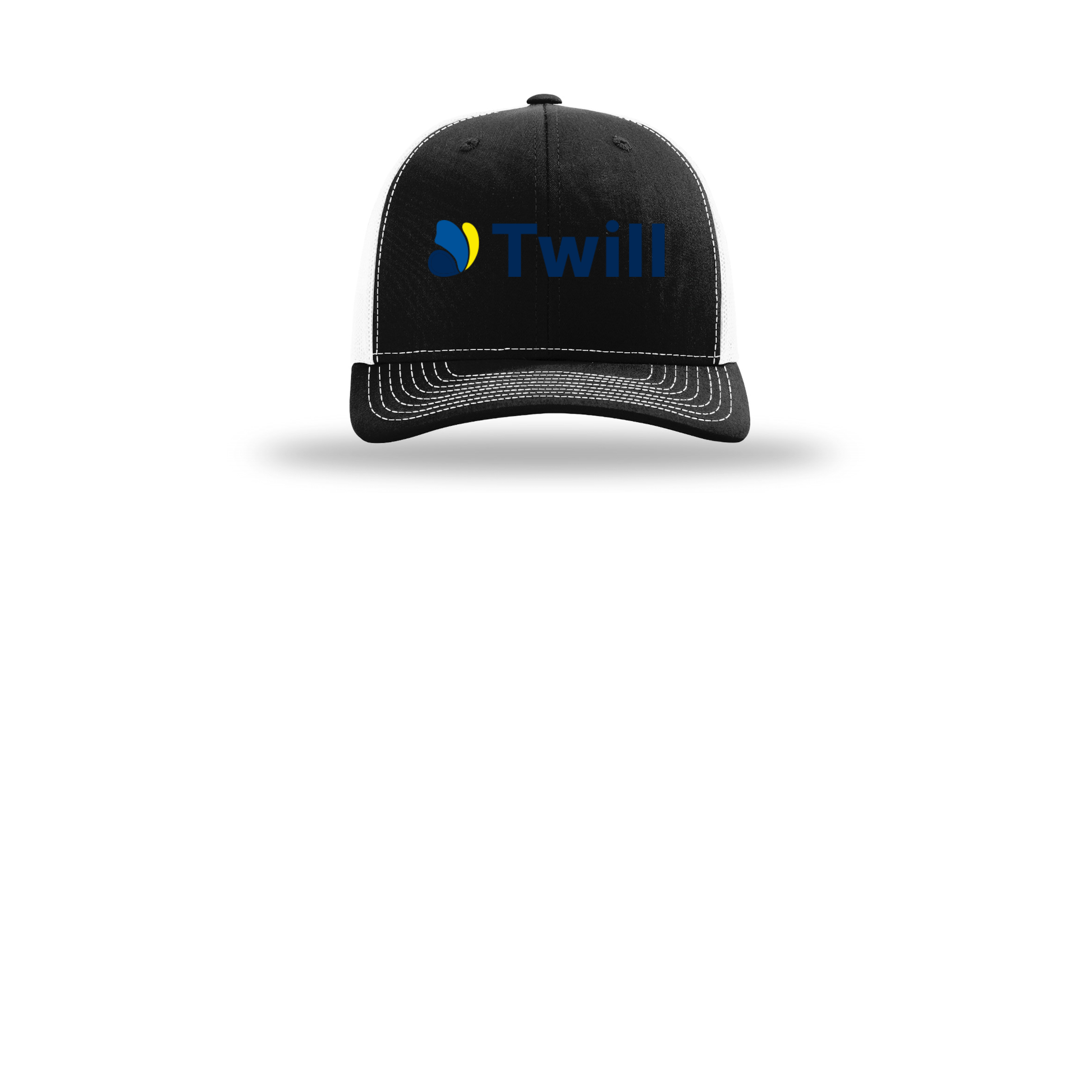 withtwill-richardson-trucker-cap-embroidery-capfront-R112-blackwhite-flat-front