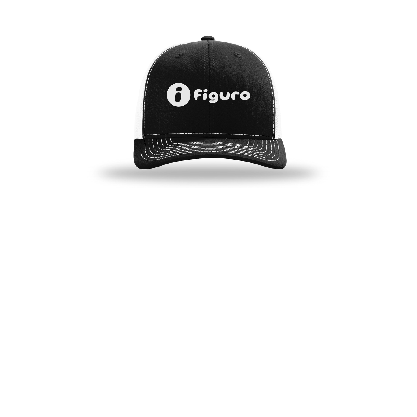 getfiguro-richardson-trucker-cap-embroidery-capfront-R112-blackwhite-flat-front