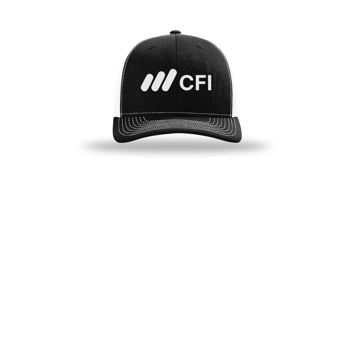 corporatefinanceinstitute-richardson-trucker-cap-embroidery-capfront-R112-blackwhite-flat-front