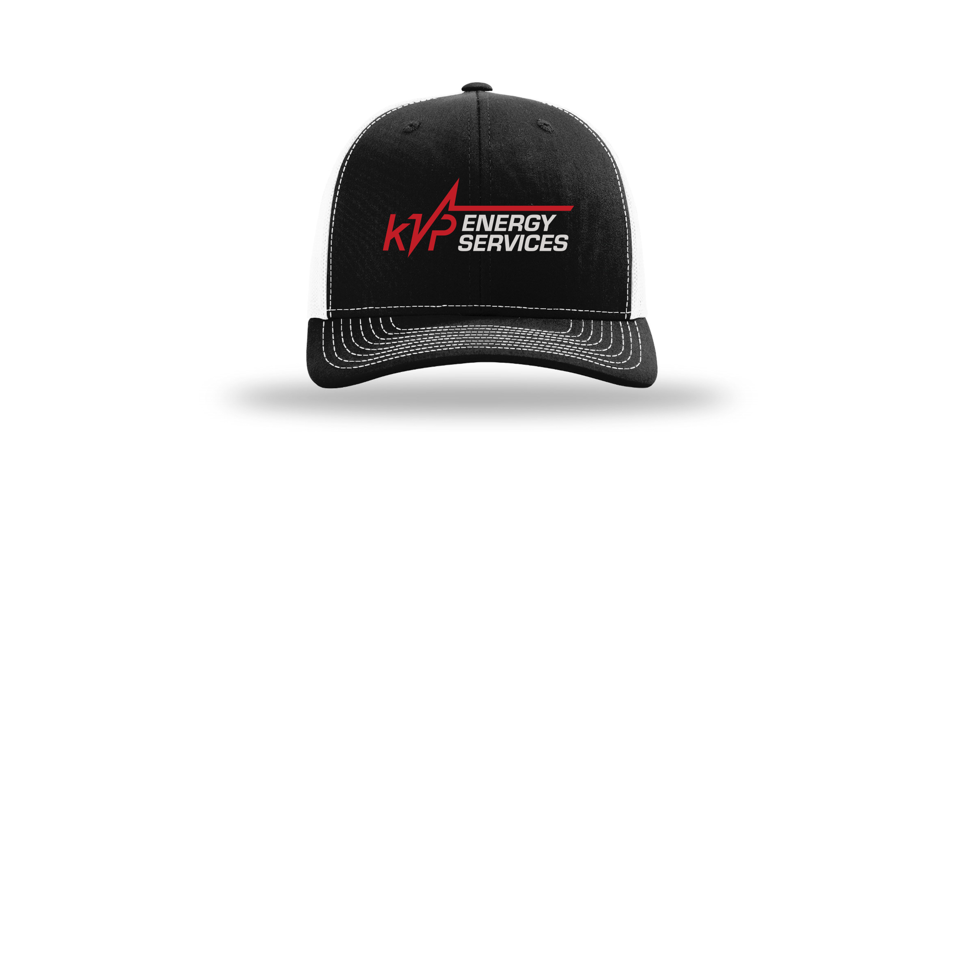 kvpenergy-richardson-trucker-cap-embroidery-capfront-R112-blackwhite-flat-front