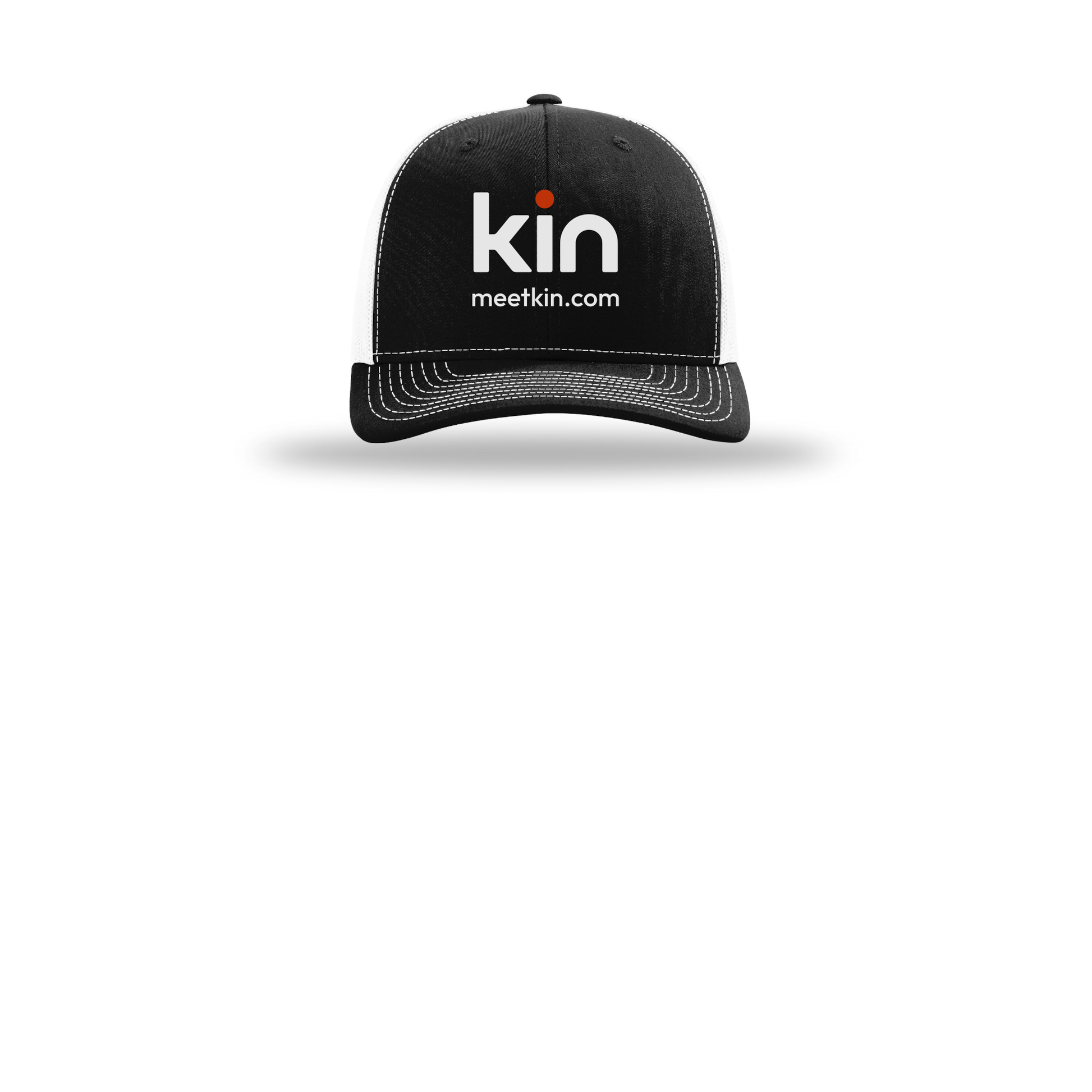 kin-richardson-trucker-cap-embroidery-capfront-R112-blackwhite-flat-front