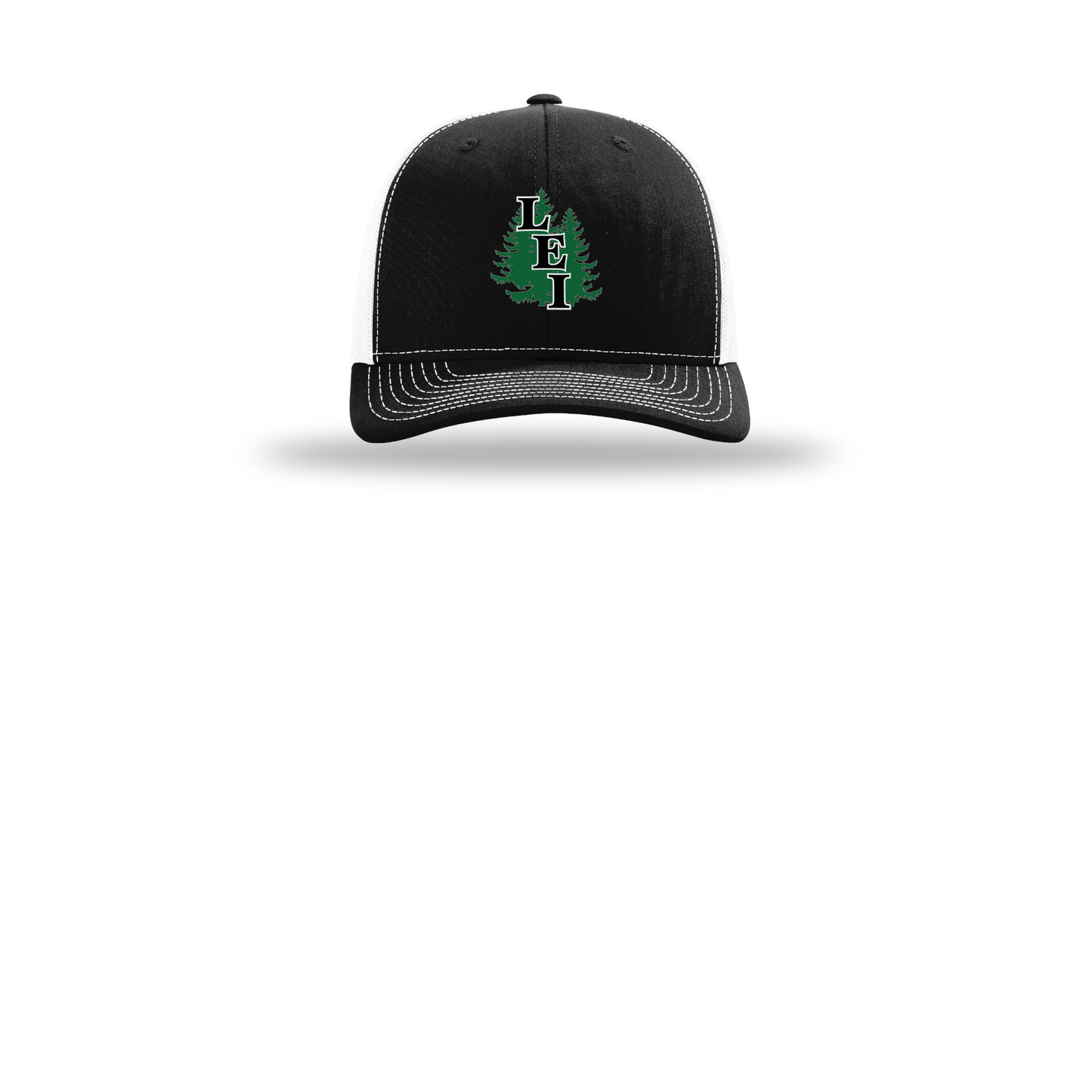 leisite-richardson-trucker-cap-embroidery-capfront-R112-blackwhite-flat-front