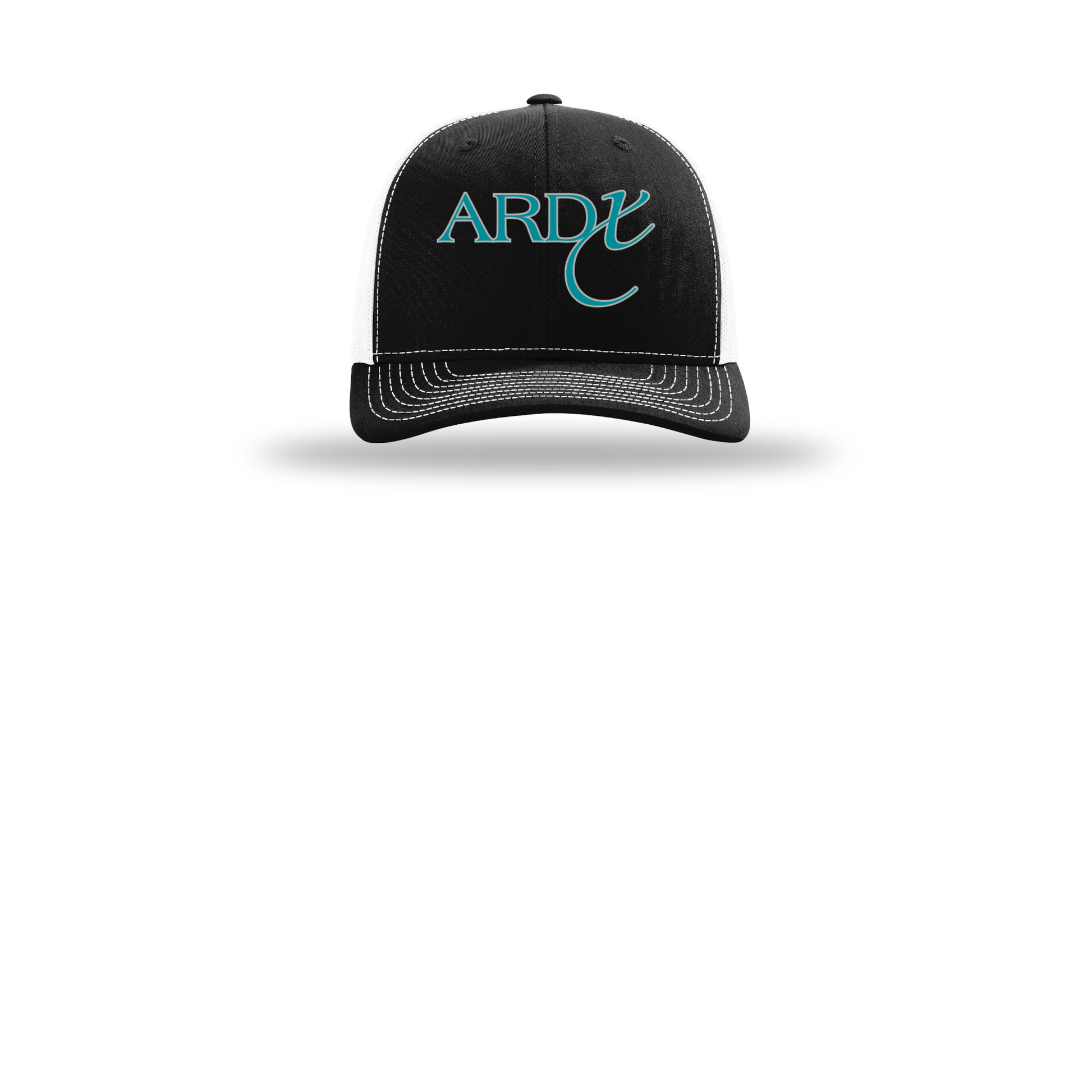 ardx-richardson-trucker-cap-embroidery-capfront-R112-blackwhite-flat-front