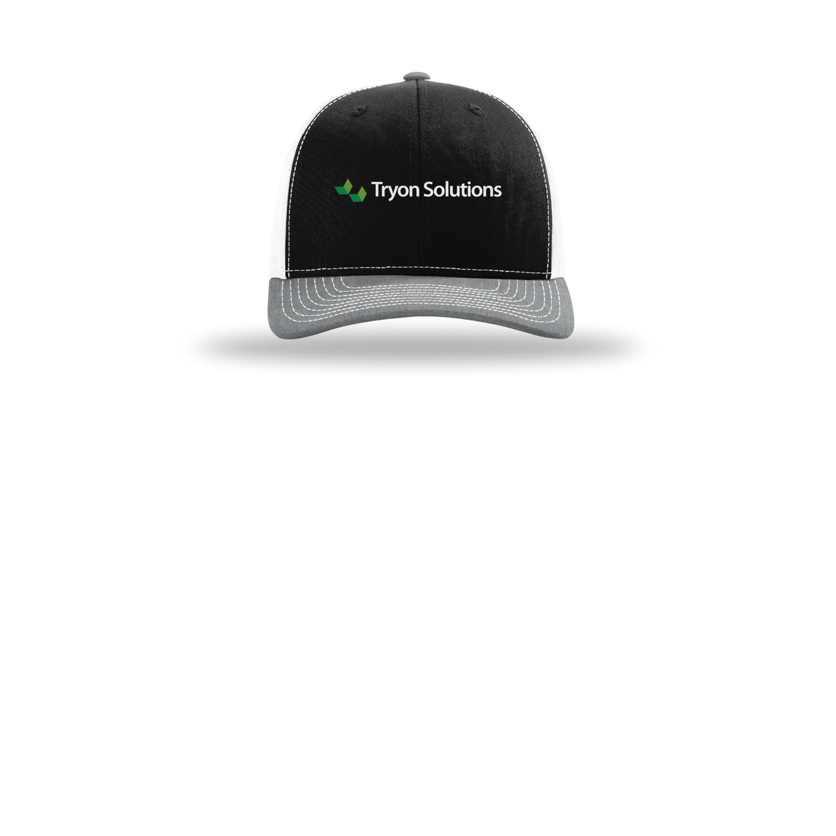 tryonsolutions-richardson-trucker-cap-embroidery-capfront-R112-blackwhiteheathergrey-flat-front