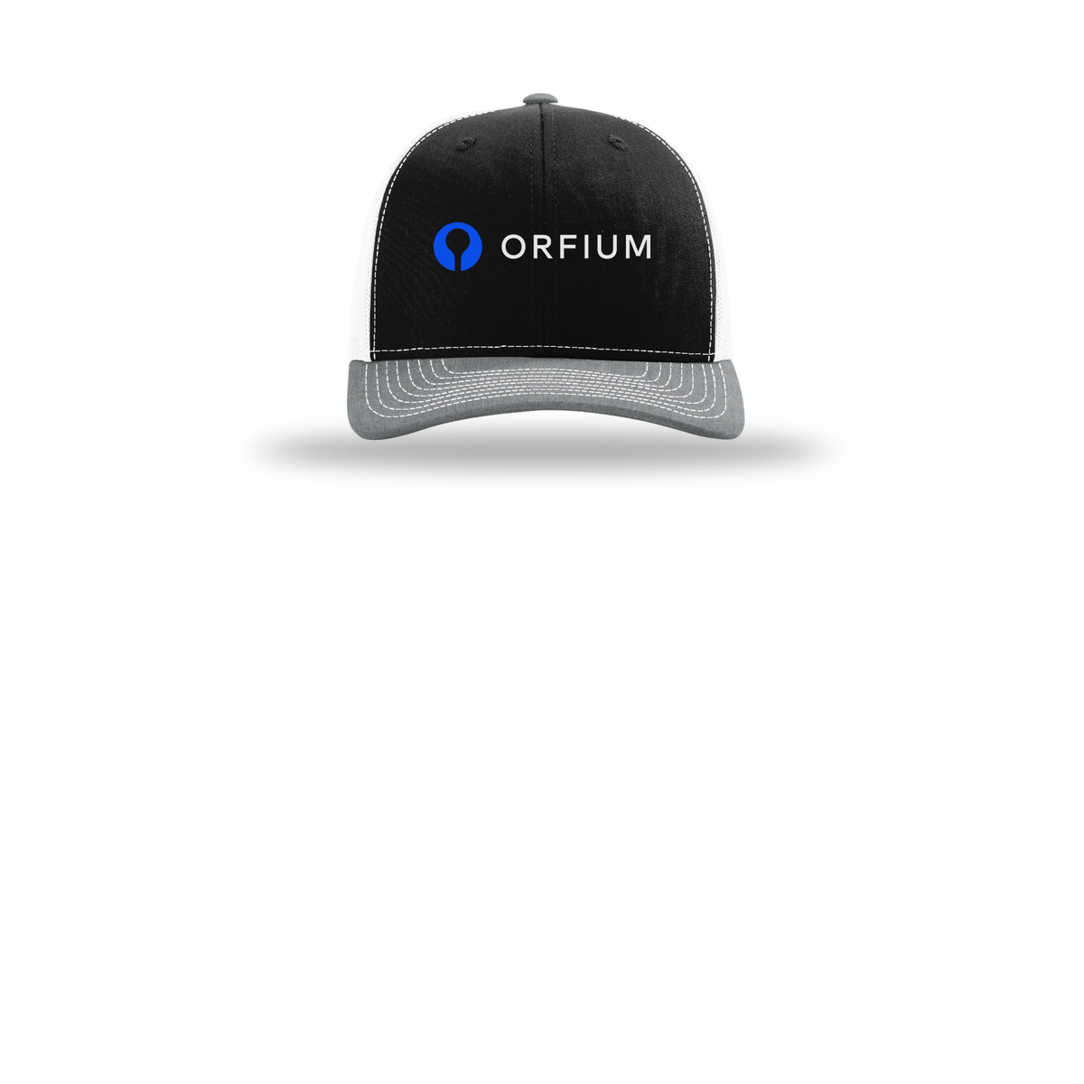 orfium-richardson-trucker-cap-embroidery-capfront-R112-blackwhiteheathergrey-flat-front