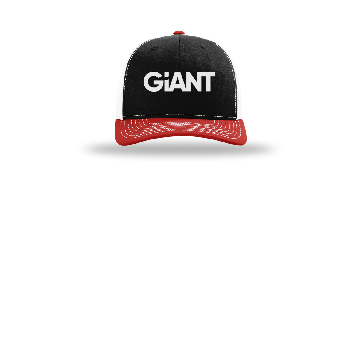 giantworldwide-richardson-trucker-cap-embroidery-capfront-R112-blackwhitered-flat-front