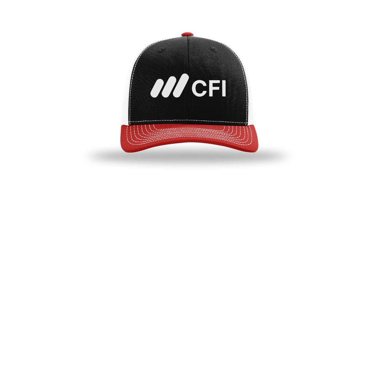corporatefinanceinstitute-richardson-trucker-cap-embroidery-capfront-R112-blackwhitered-flat-front