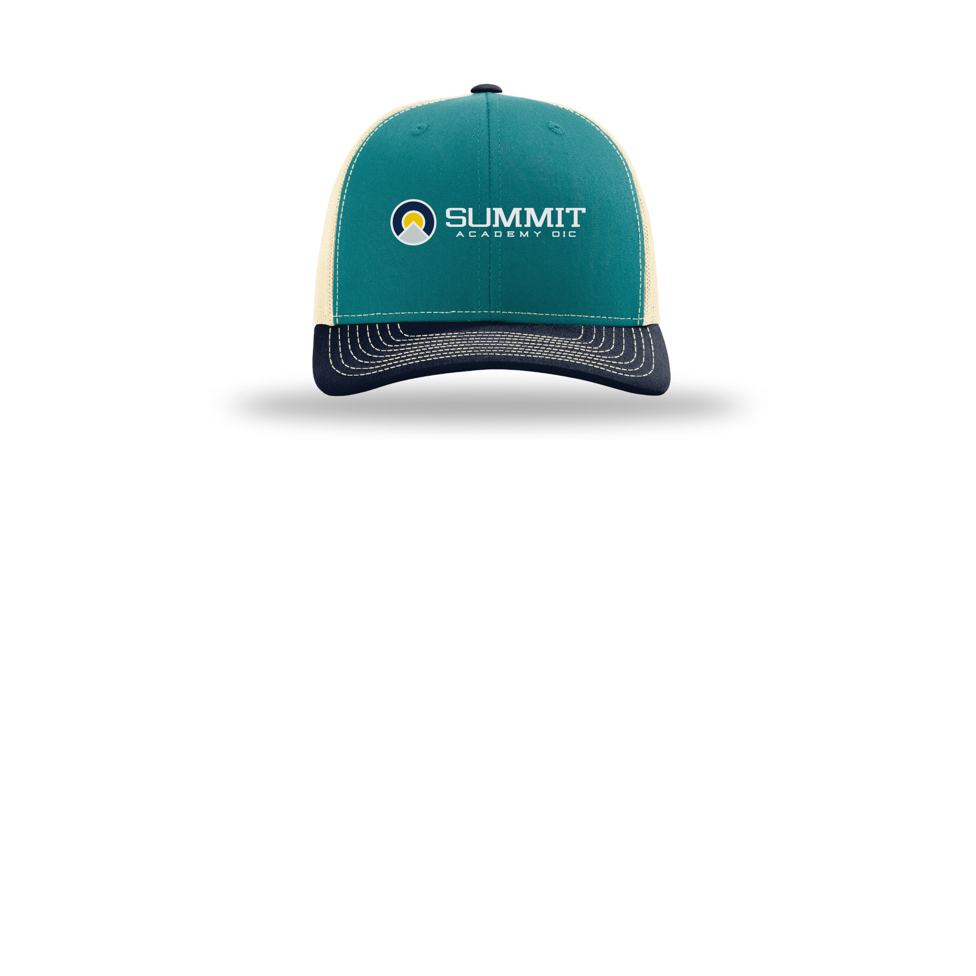 saoic-richardson-trucker-cap-embroidery-capfront-R112-bluetealbirchnavy-flat-front
