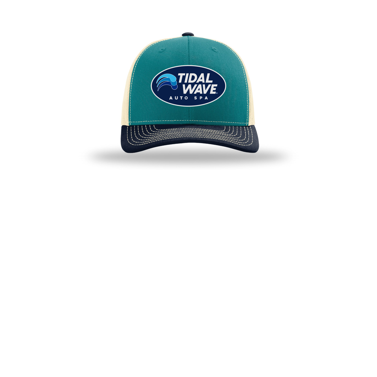 tidalwaveautospa-richardson-trucker-cap-embroidery-capfront-R112-bluetealbirchnavy-flat-front