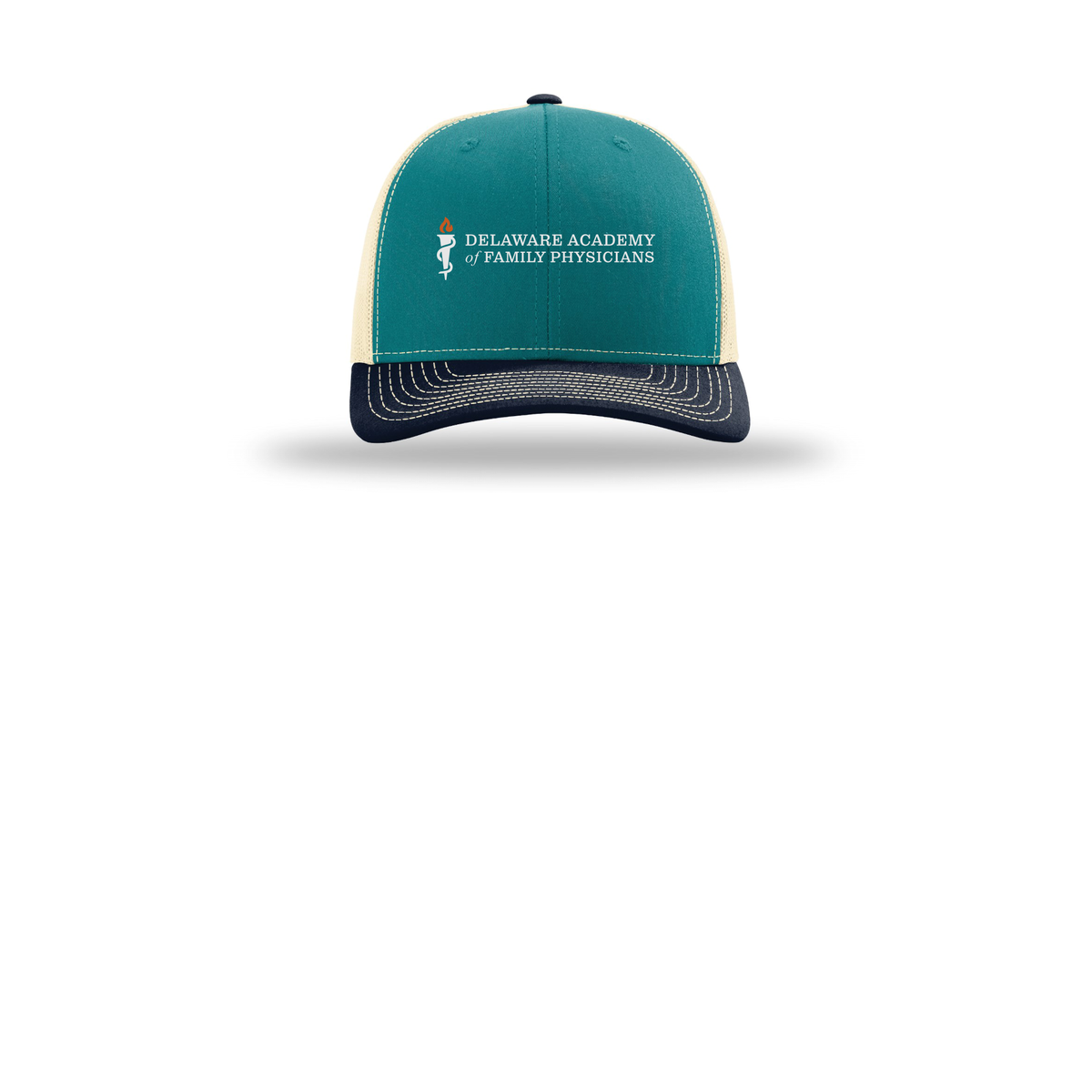 delfamdoc-richardson-trucker-cap-embroidery-capfront-R112-bluetealbirchnavy-flat-front