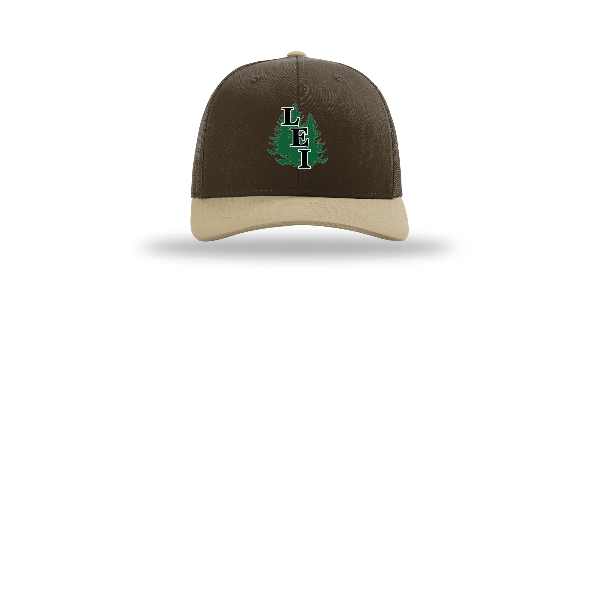 leisite-richardson-trucker-cap-embroidery-capfront-R112-brownbrownkhaki-flat-front