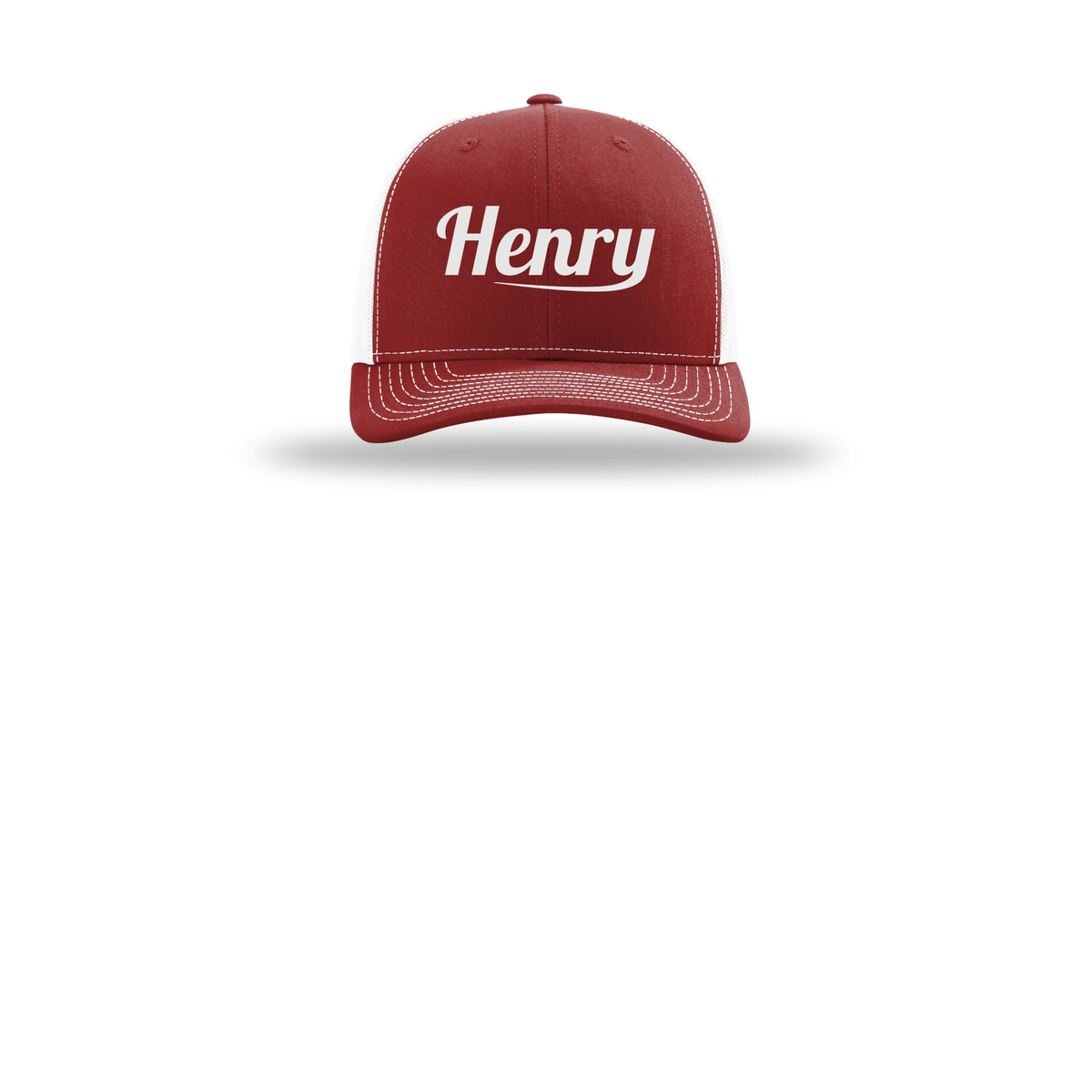 henrymeds-richardson-trucker-cap-embroidery-capfront-R112-cardinalwhite-flat-front