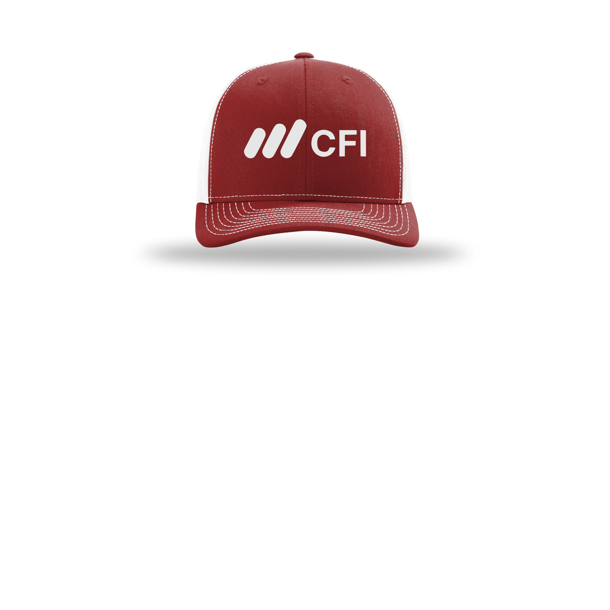 corporatefinanceinstitute-richardson-trucker-cap-embroidery-capfront-R112-cardinalwhite-flat-front