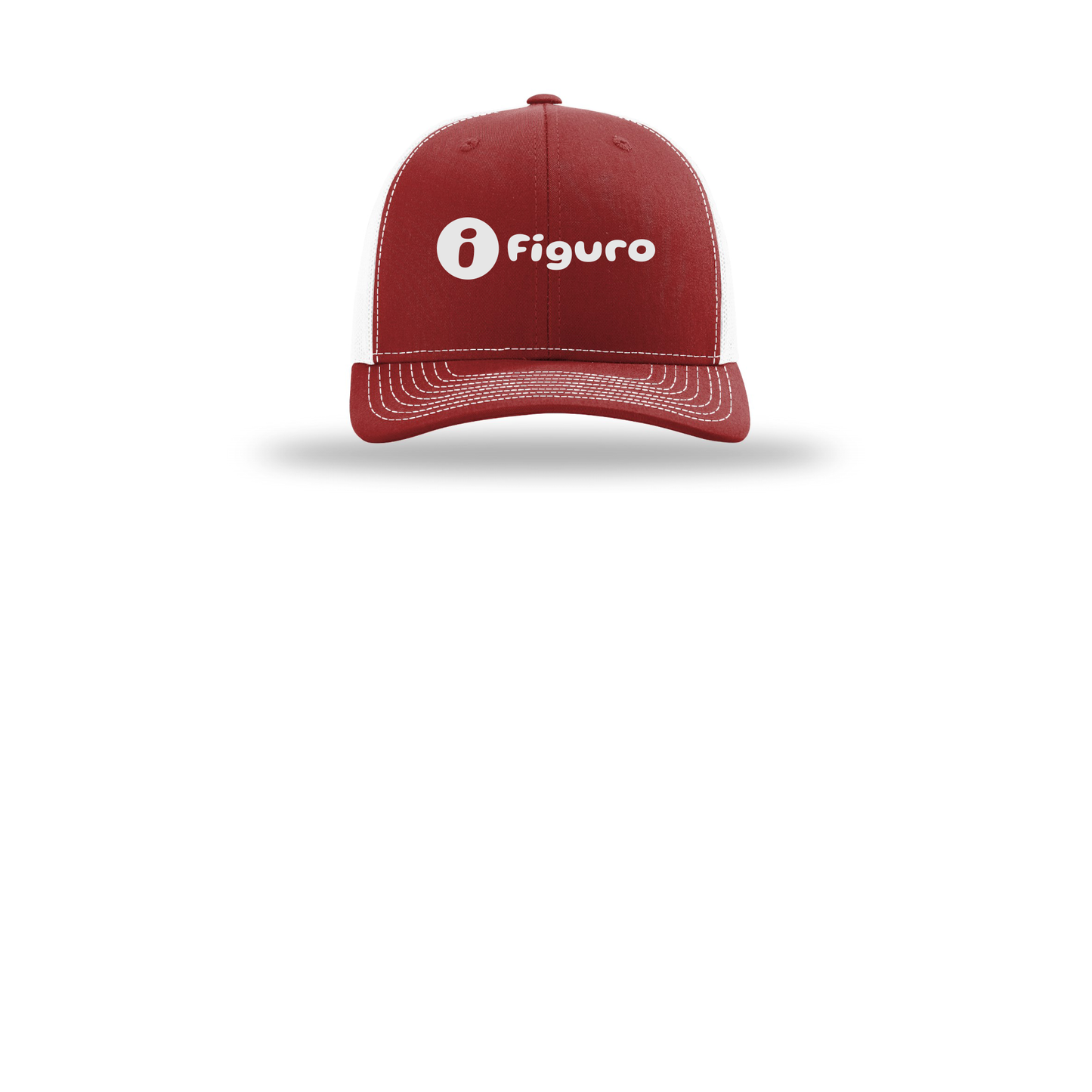 getfiguro-richardson-trucker-cap-embroidery-capfront-R112-cardinalwhite-flat-front