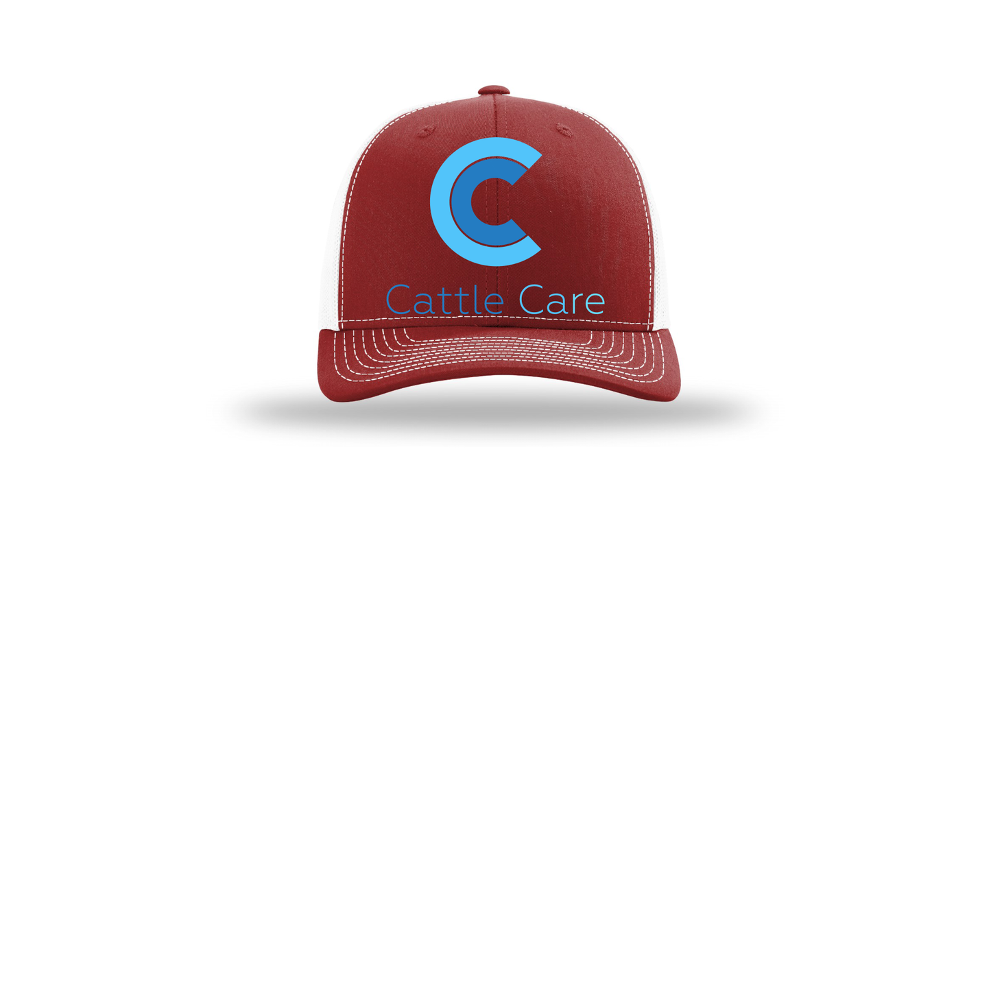cattle-care-richardson-trucker-cap-embroidery-capfront-R112-cardinalwhite-flat-front
