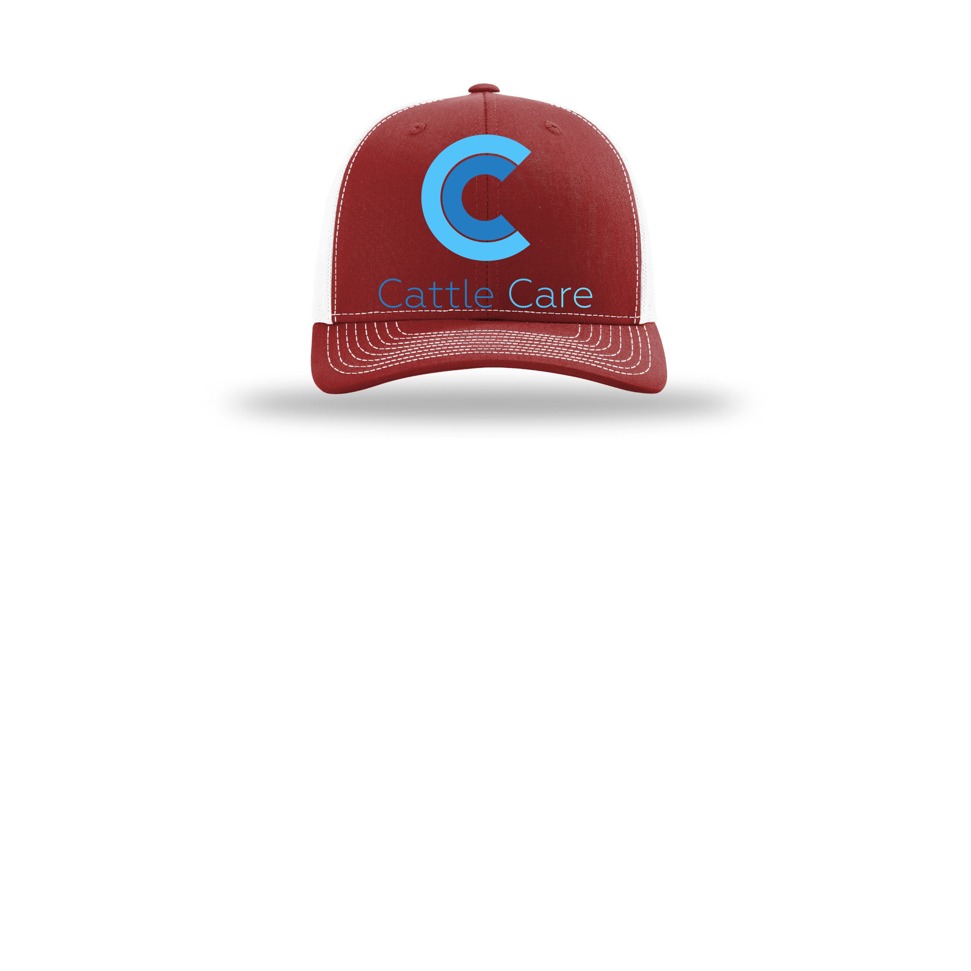 cattle-care-richardson-trucker-cap-embroidery-capfront-R112-cardinalwhite-flat-front
