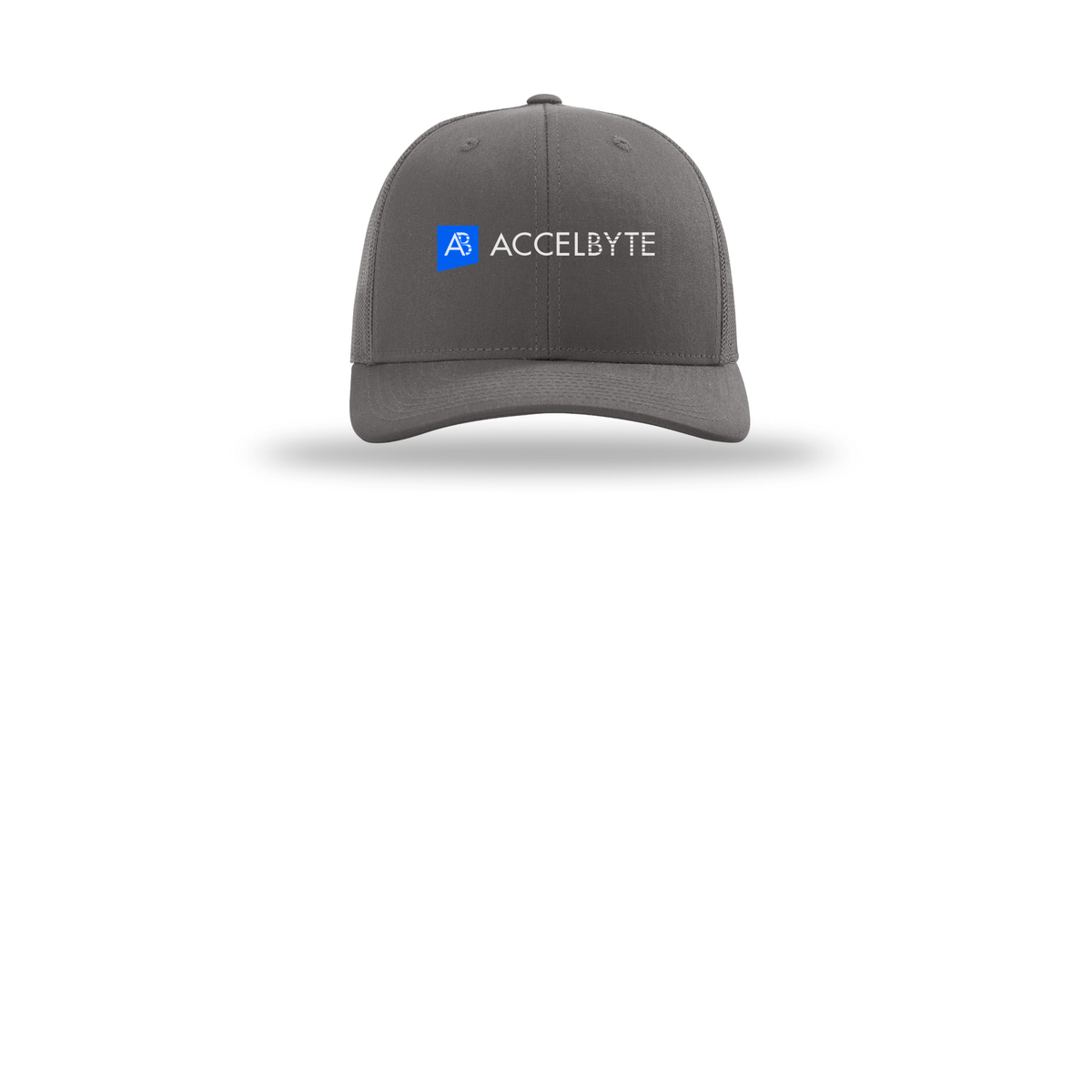accelbyte-richardson-trucker-cap-embroidery-capfront-R112-charcoal-flat-front