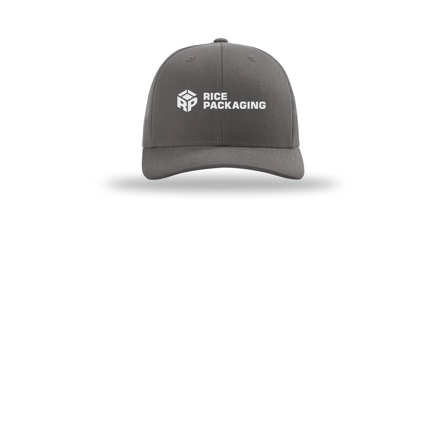 ricepackaging-richardson-trucker-cap-embroidery-capfront-R112-charcoal-flat-front