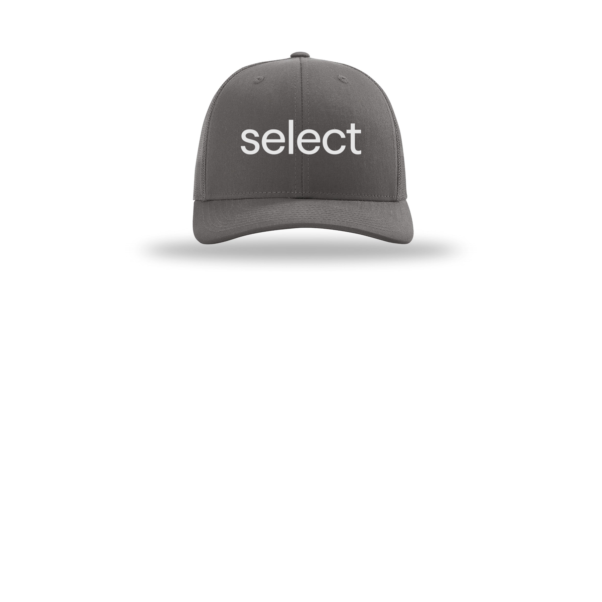 meetselect-richardson-trucker-cap-embroidery-capfront-R112-charcoal-flat-front