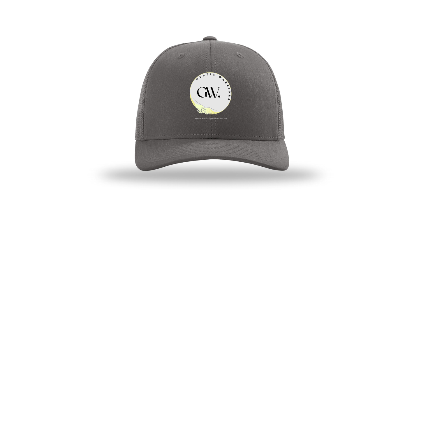 gentle-warriors-richardson-trucker-cap-embroidery-capfront-R112-charcoal-flat-front