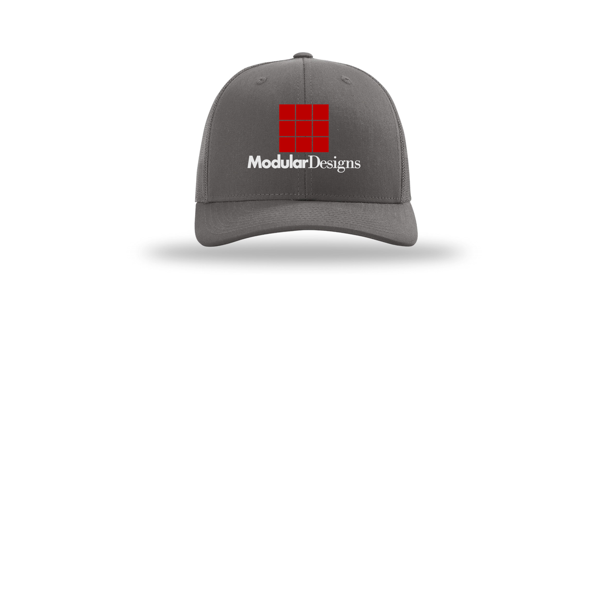 modulardesignsflooring-richardson-trucker-cap-embroidery-capfront-R112-charcoal-flat-front