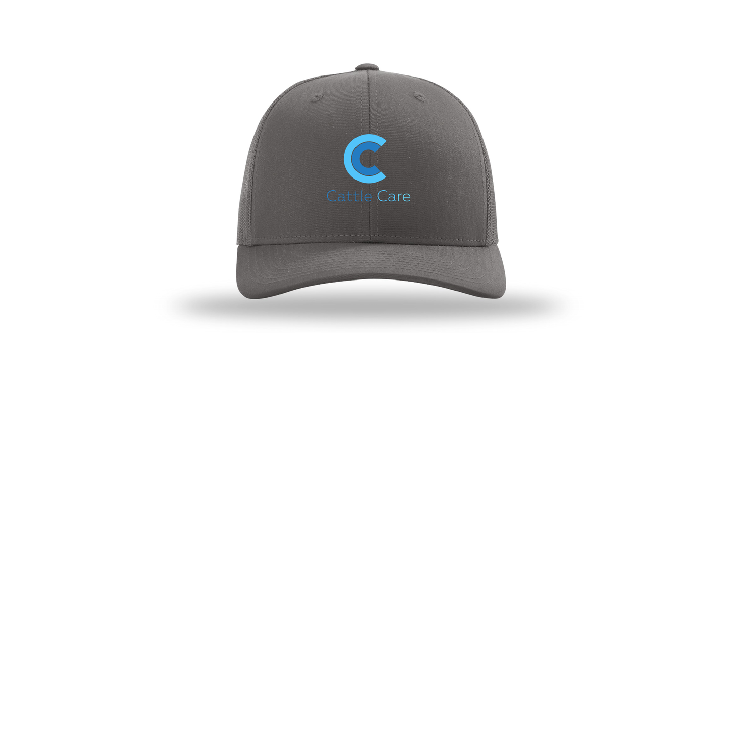 cattle-care-richardson-trucker-cap-embroidery-capfront-R112-charcoal-flat-front