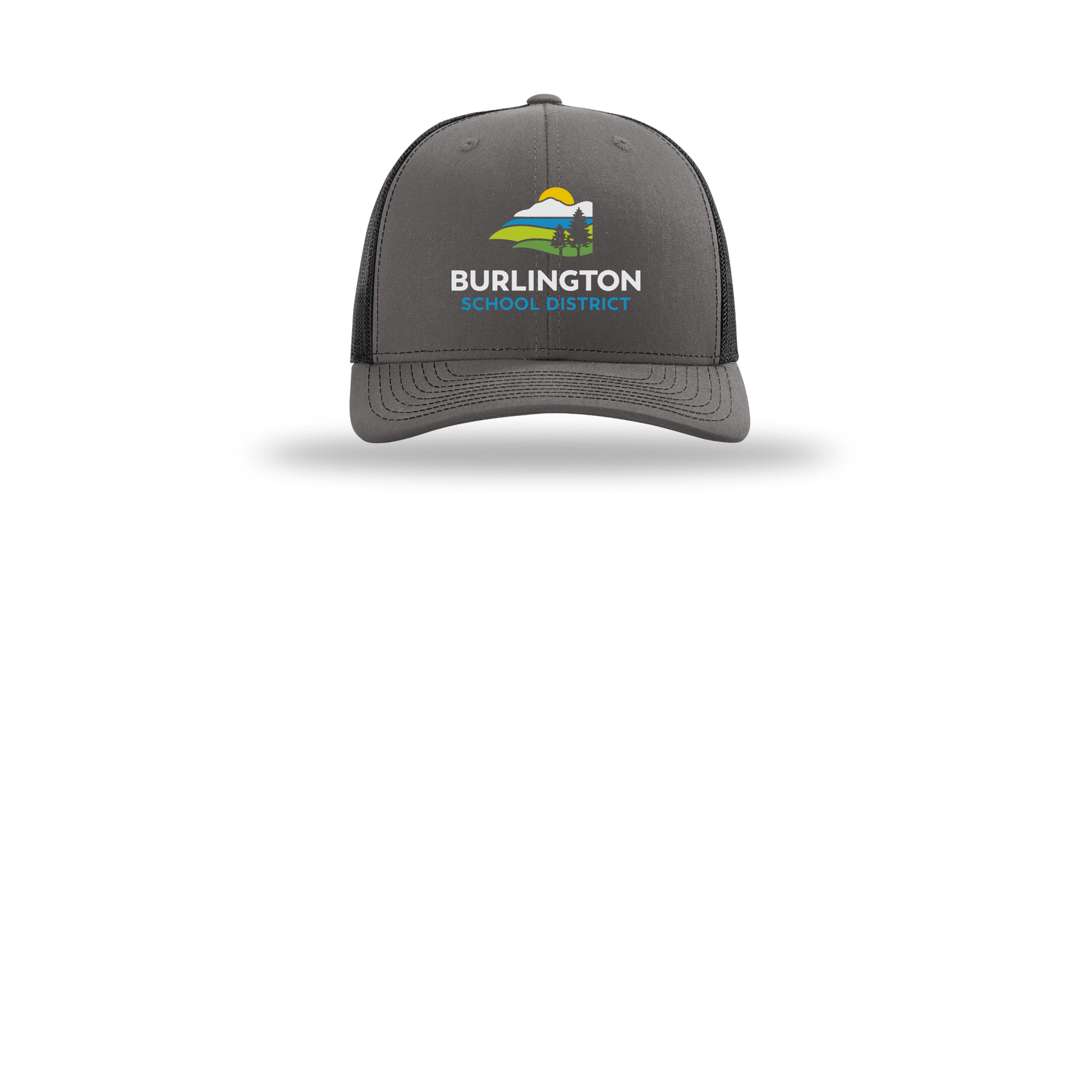 bsdvt-richardson-trucker-cap-embroidery-capfront-R112-charcoalblack-flat-front