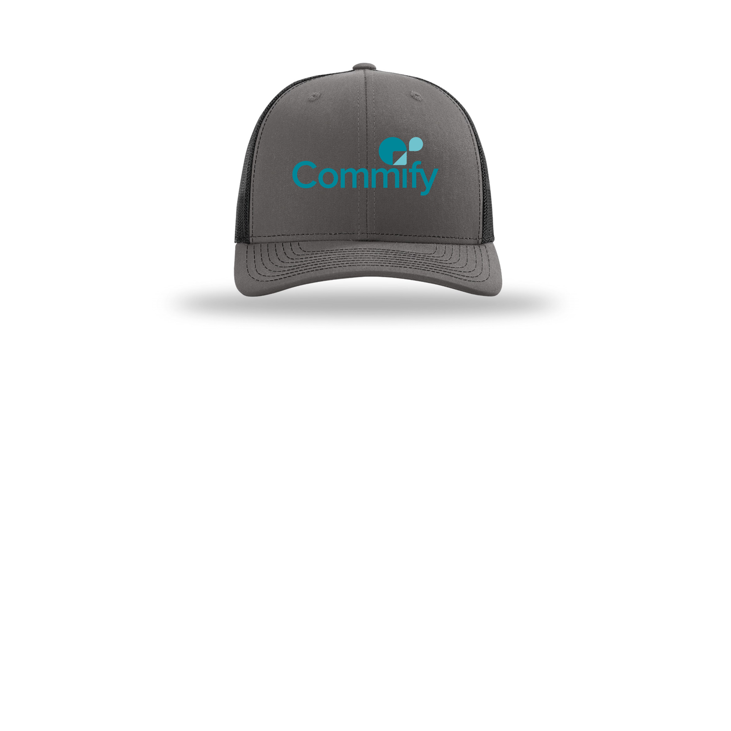 commify-richardson-trucker-cap-embroidery-capfront-R112-charcoalblack-flat-front