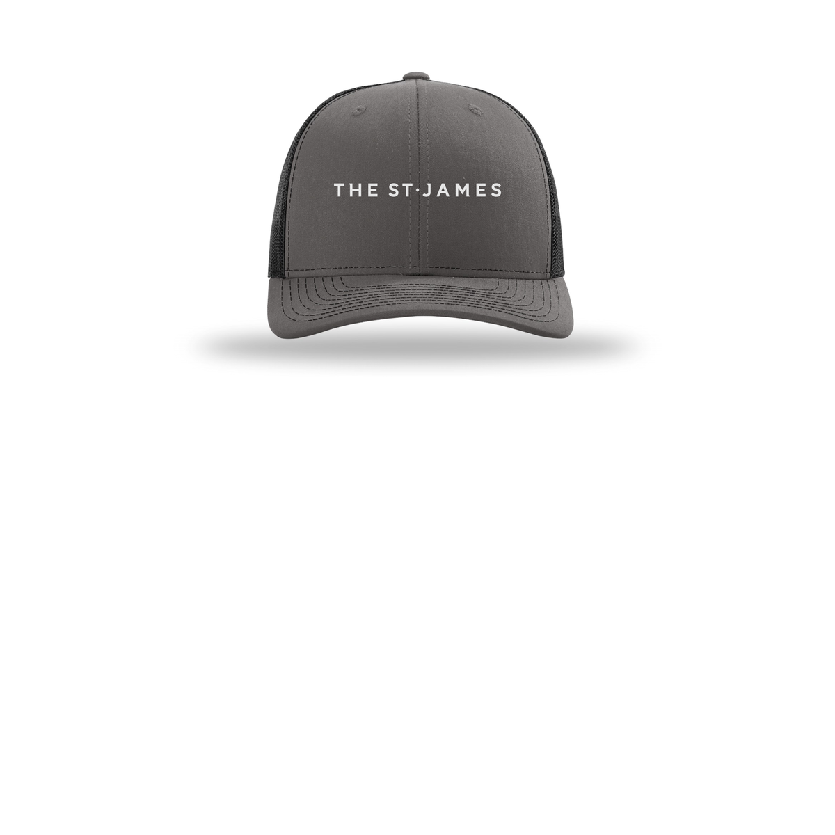 thestjames-richardson-trucker-cap-embroidery-capfront-R112-charcoalblack-flat-front