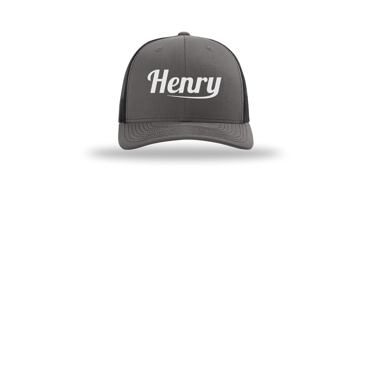henrymeds-richardson-trucker-cap-embroidery-capfront-R112-charcoalblack-flat-front
