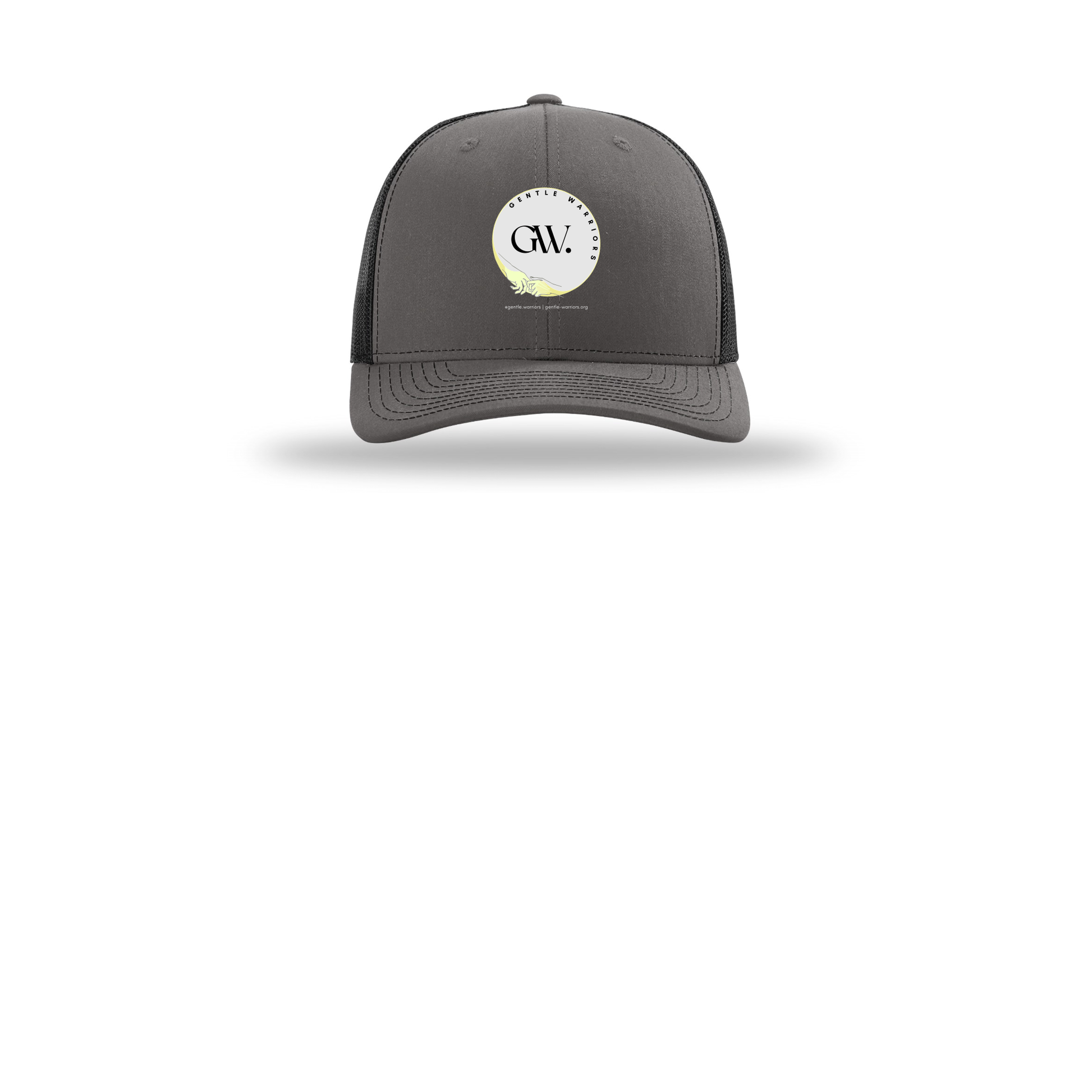 gentle-warriors-richardson-trucker-cap-embroidery-capfront-R112-charcoalblack-flat-front