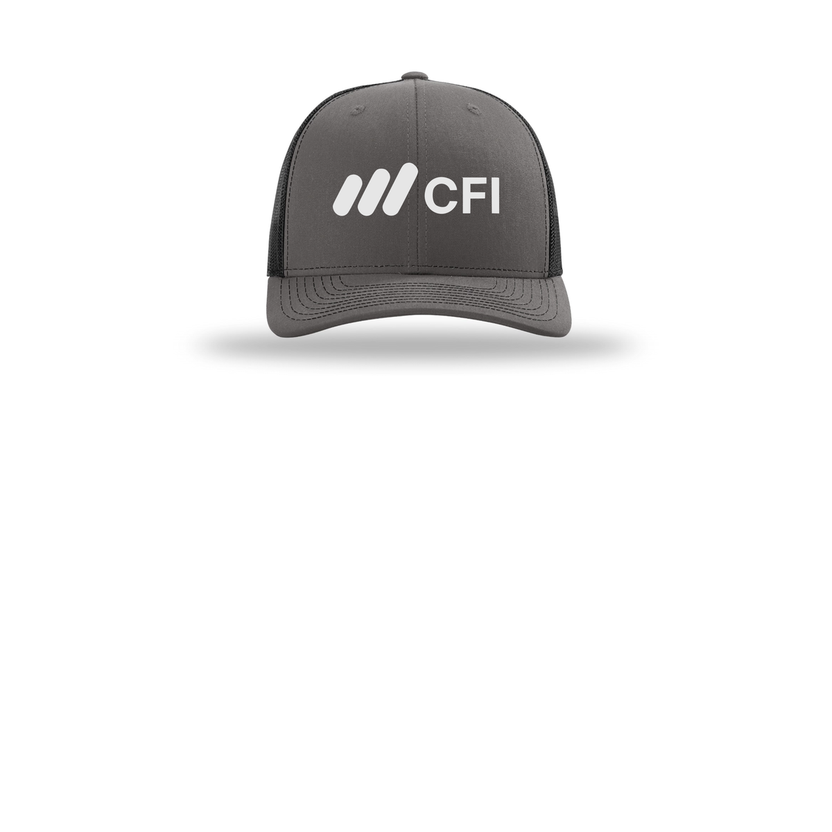 corporatefinanceinstitute-richardson-trucker-cap-embroidery-capfront-R112-charcoalblack-flat-front