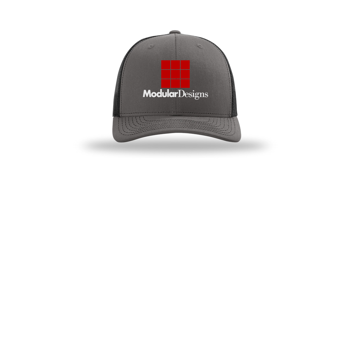 modulardesignsflooring-richardson-trucker-cap-embroidery-capfront-R112-charcoalblack-flat-front