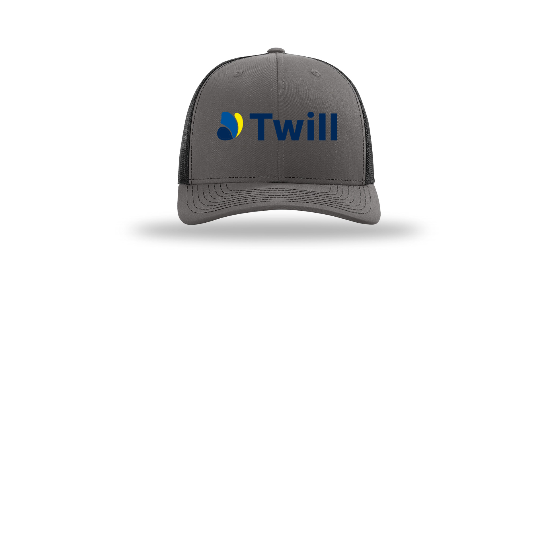 withtwill-richardson-trucker-cap-embroidery-capfront-R112-charcoalblack-flat-front