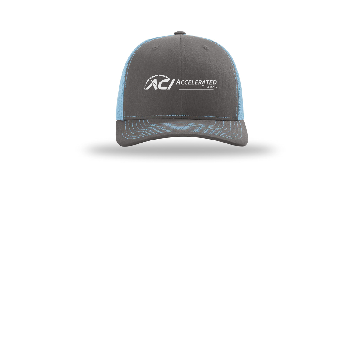 accelclaims-richardson-trucker-cap-embroidery-capfront-R112-charcoalcolumbiablue-flat-front