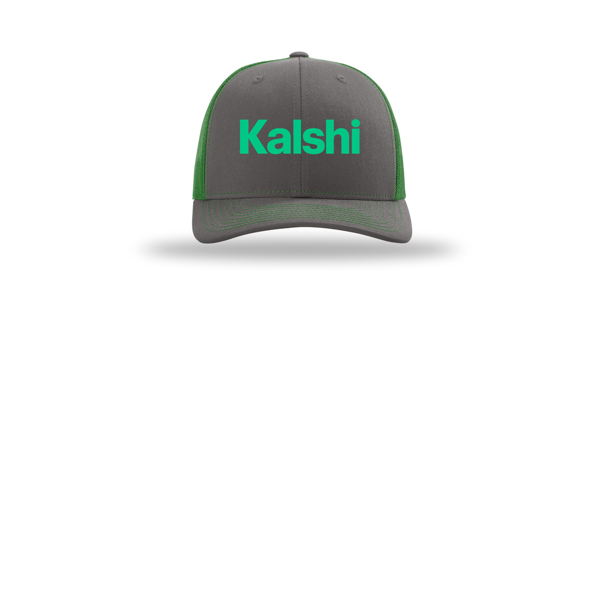 kalshi-richardson-trucker-cap-embroidery-capfront-R112-charcoalkelly-flat-front