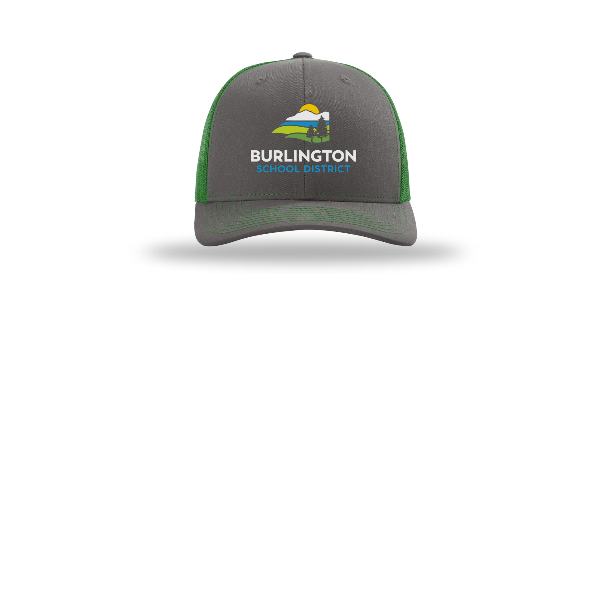 bsdvt-richardson-trucker-cap-embroidery-capfront-R112-charcoalkelly-flat-front