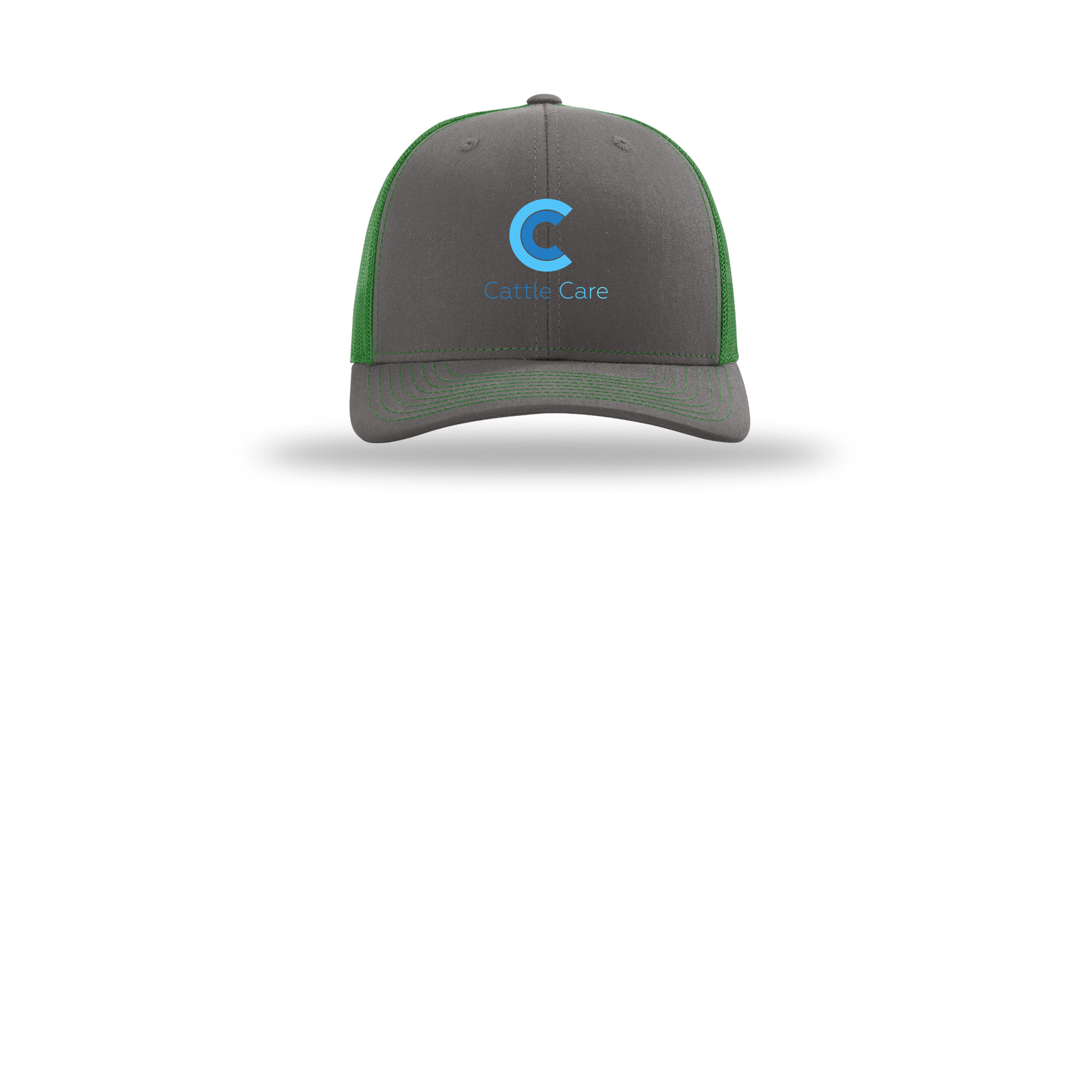 cattle-care-richardson-trucker-cap-embroidery-capfront-R112-charcoalkelly-flat-front